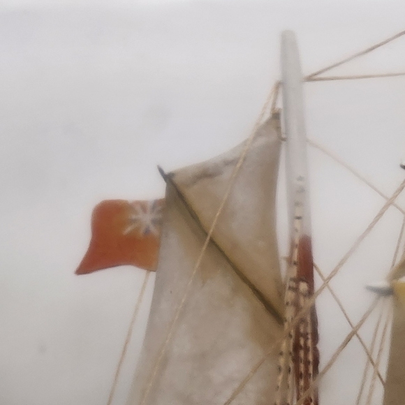 Vintage Ship in a Bottle 1840 British Whaling Ship "Diana" on Stand - Picture 9 of 11